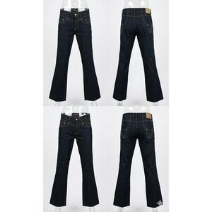 Vintage Dirt Jeans Y2K Cyber Grunge Flared Low Rise Dark Wash Denim Size 26